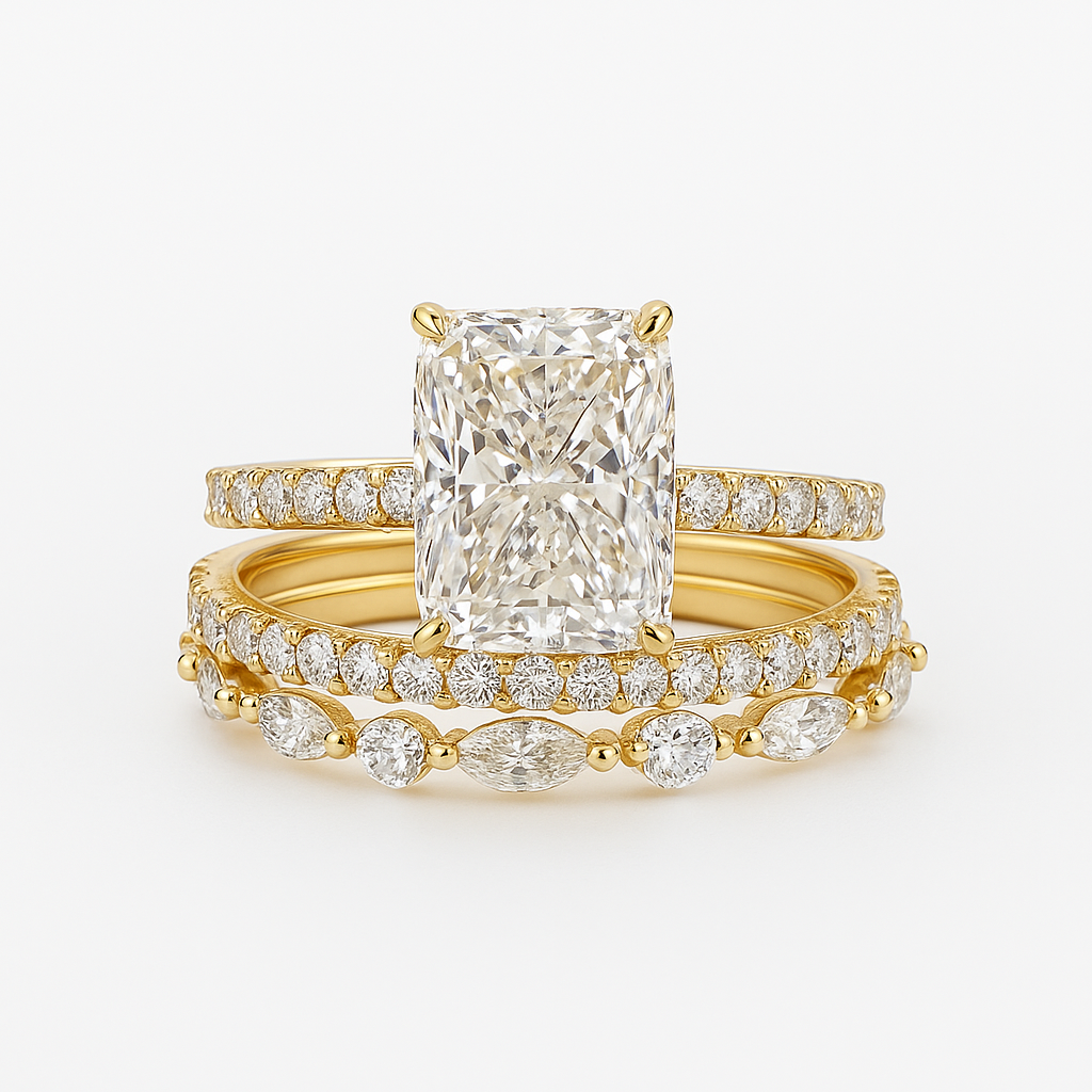 Jaily 3PC Wedding Ring Set